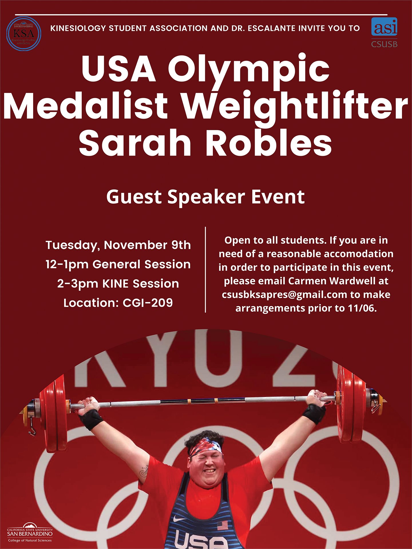 Sarah Robles guest lecture flier