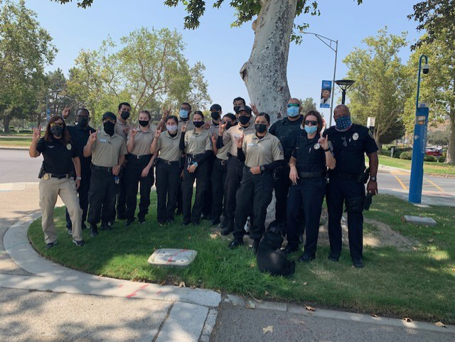 Group of CSUSB PD officers and CSOs.