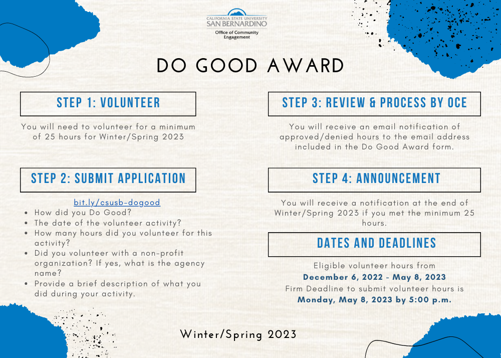 Do Good Award Criteria