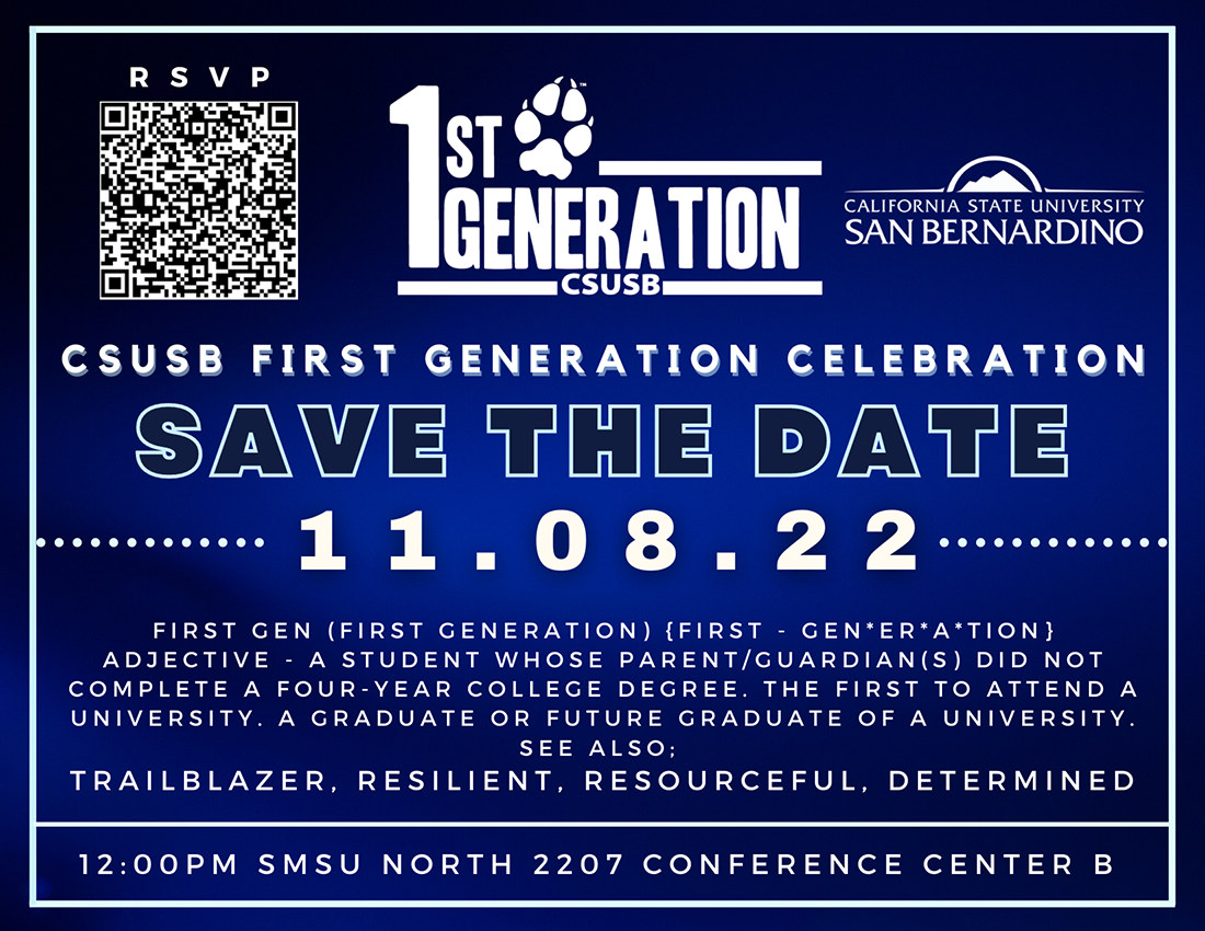 First Generation celebration flier