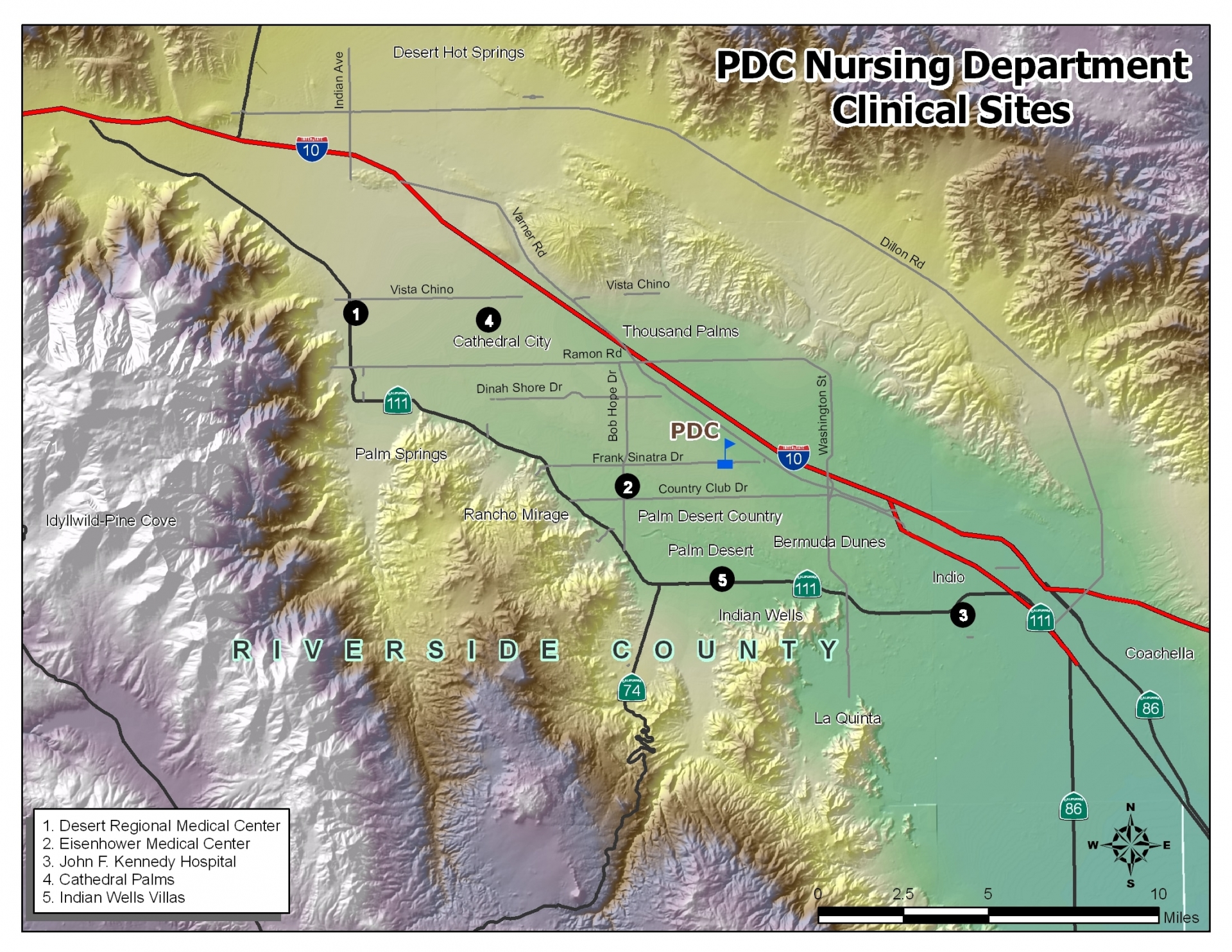 Palm Desert campus map