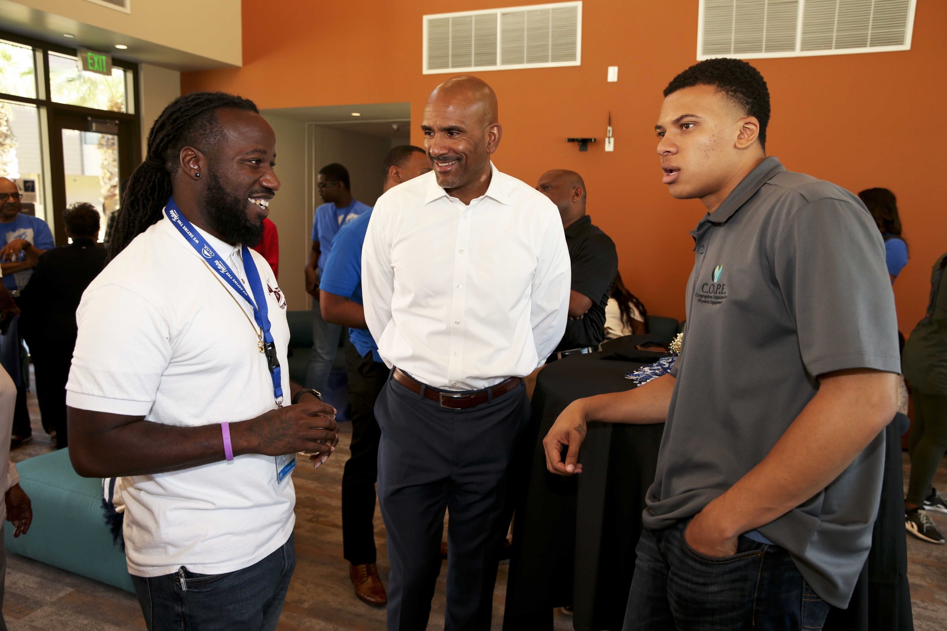 Rafik Mohamed with students.