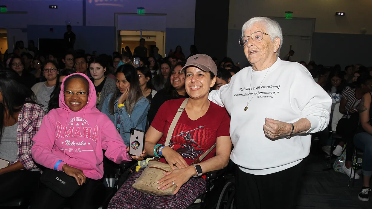 Jane Elliot visiting CSUSB