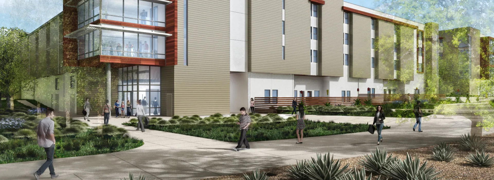 To celebrate the grand opening of CSUSB’s new on-campus student housing community and dining complex, the university will host a ribbon-cutting event
