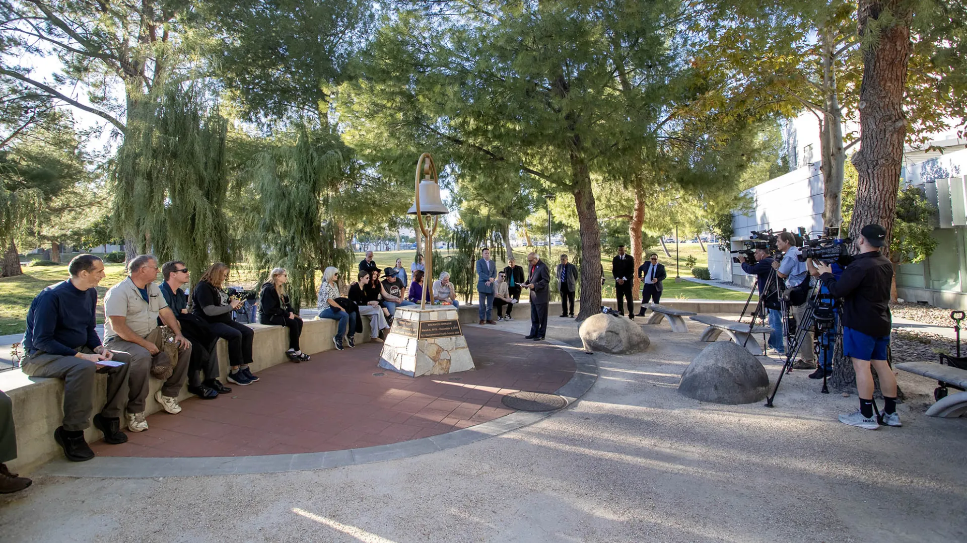 Crowd at the Peace Garden on Dec. 2, 2024