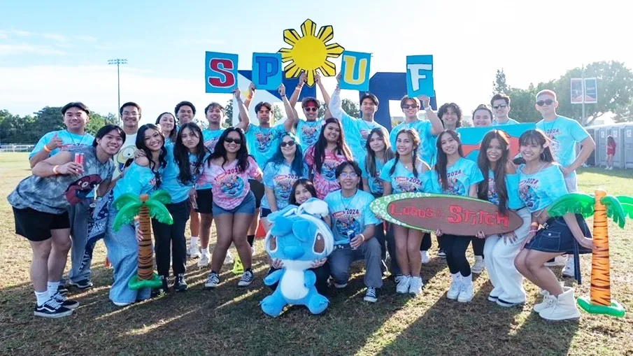 Members of Cal State San Bernardino’s LUBOS P.A.S.O. at the recent Friendship Games at Cal State Fullerton.