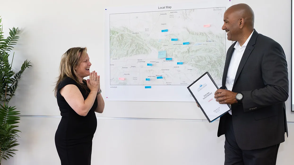 Jennifer Alford, associate professor of geography and environmental studies, was overcome with emotion when she received the Golden Apple Award on April 21 for her dedication to teaching and mentorship of CSUSB students. 