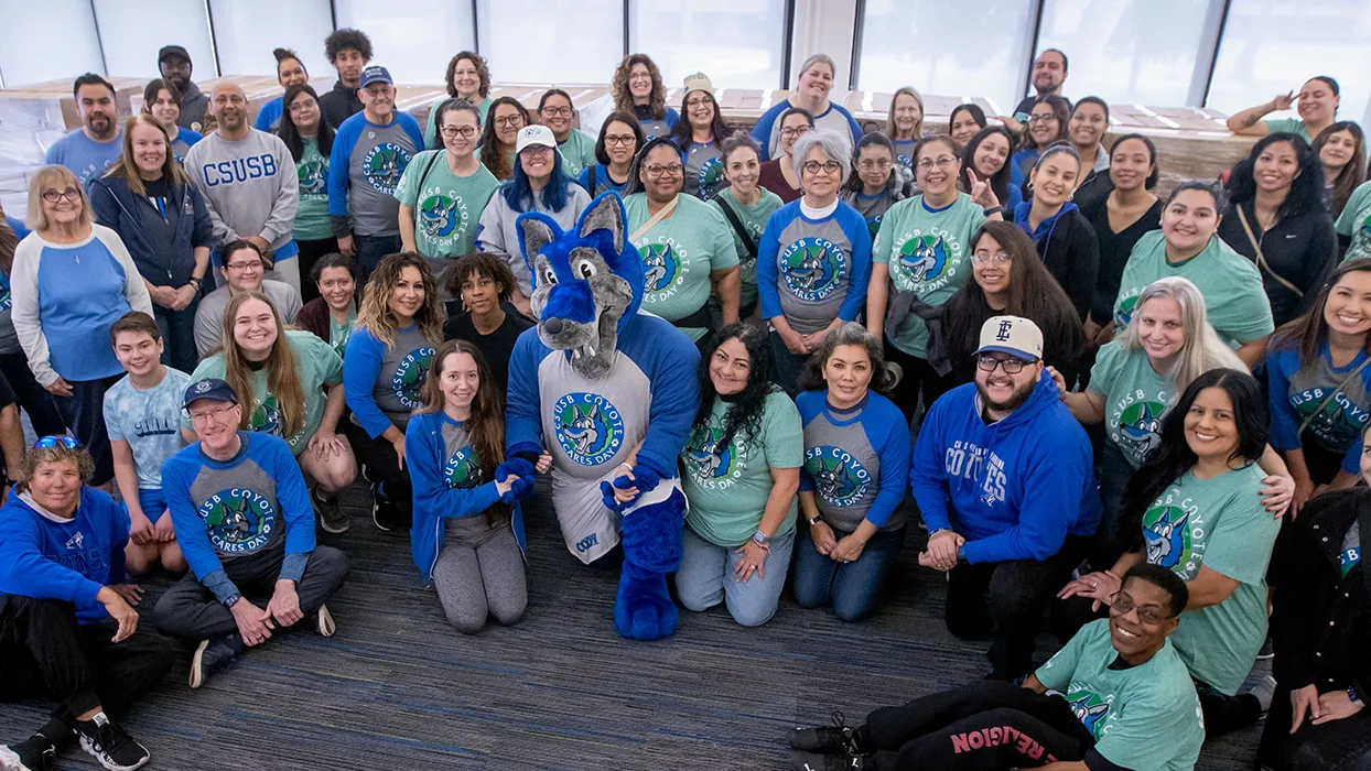 CSUSB’s Coyote Cares Day of Service is an opportunity for the Coyote family to rebuild, restore and uplift local neighborhoods through various volunteer and hands-on service efforts.