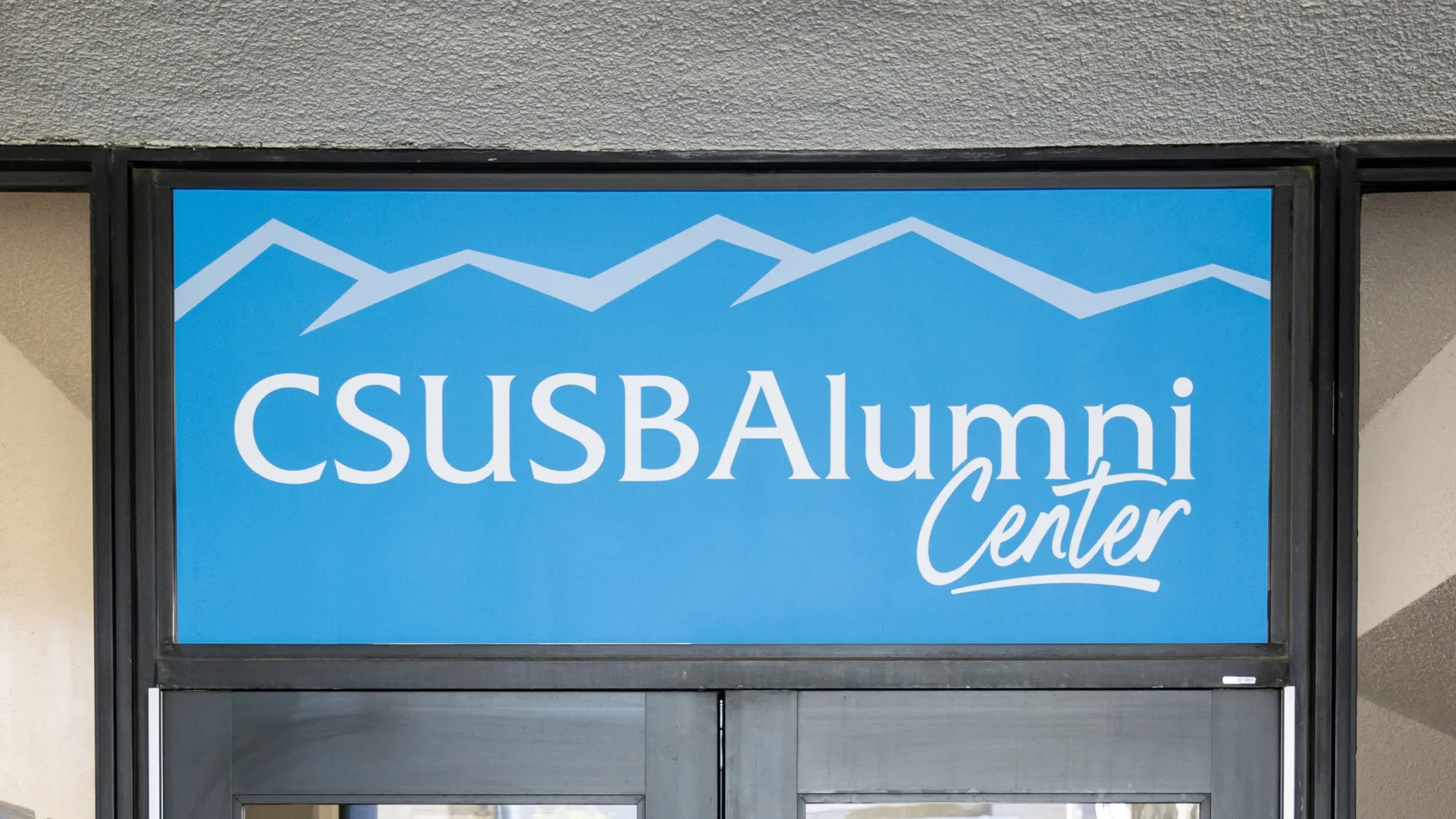 Sign at the Alumni Center.