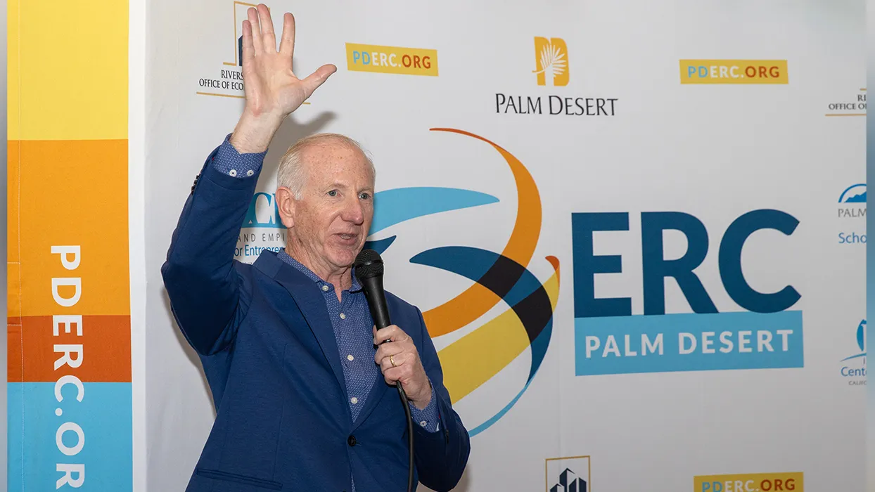 Mike Stull at the opening of the Entrepreneurial Resource Center in Palm Desert on March 5, 2025.