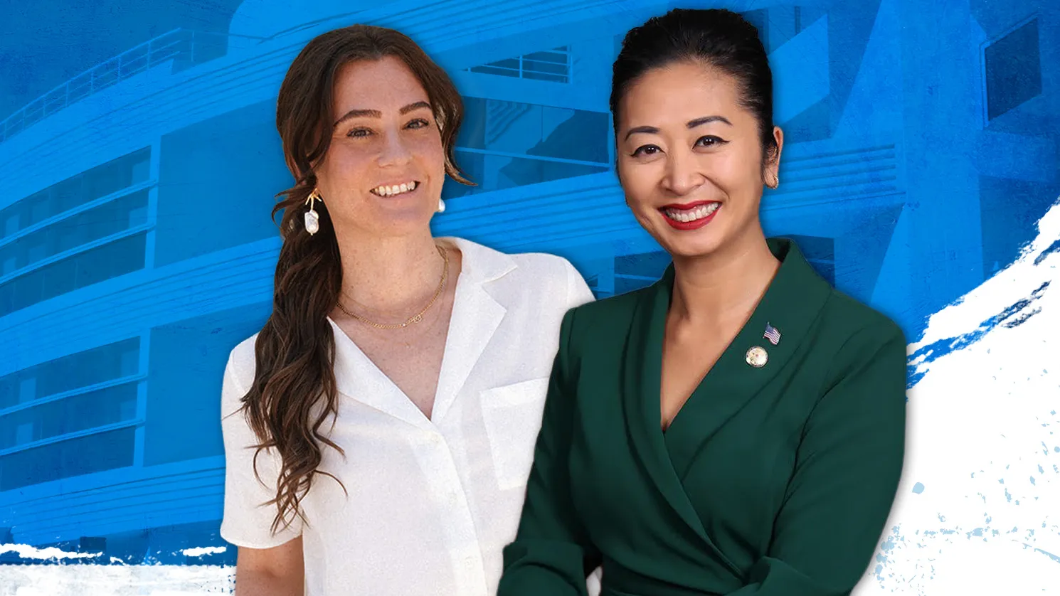 Meredith Conroy (left), CSUSB professor of political science, will lead a discussion with San Bernardino Mayor Helen Tran on women in politics on April 28.