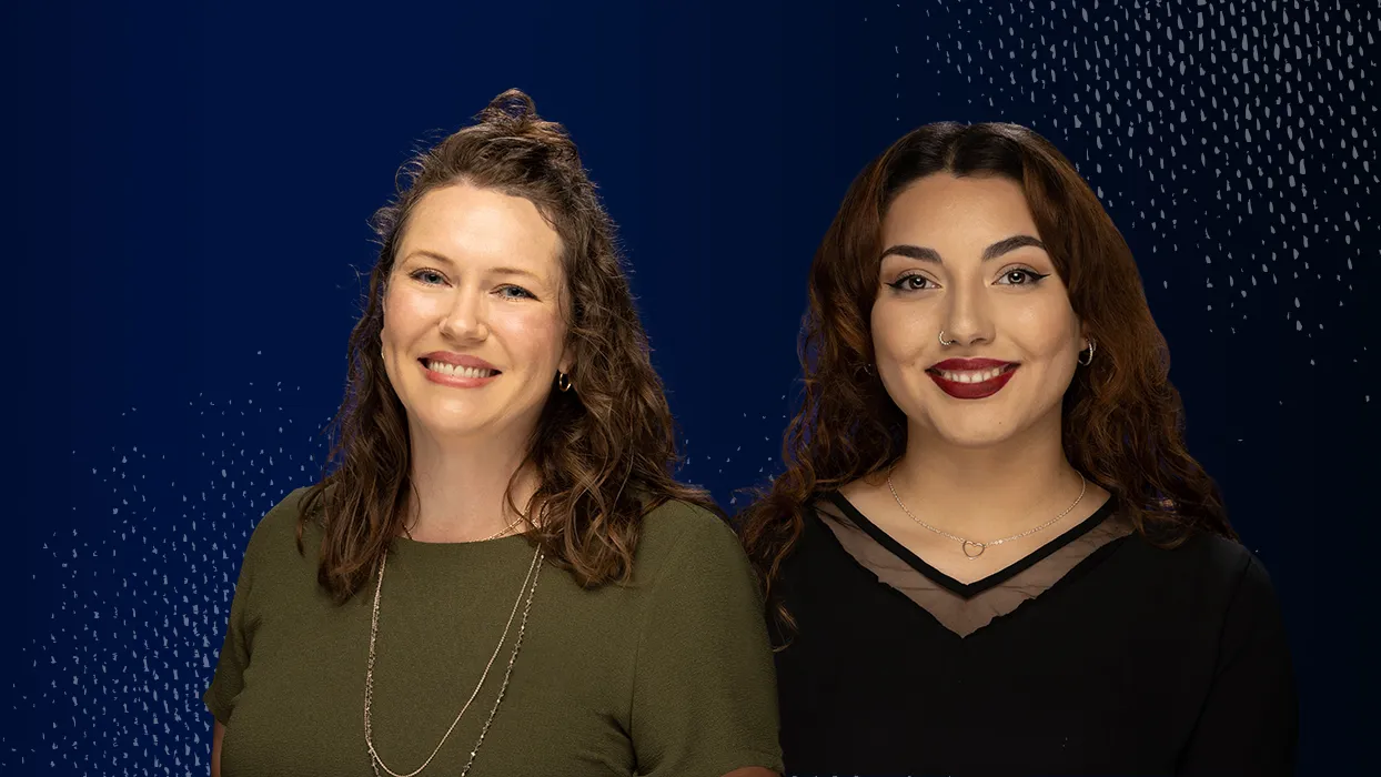 From left, Kaelyn Doyle and Viviana Alvarez Rodriguez