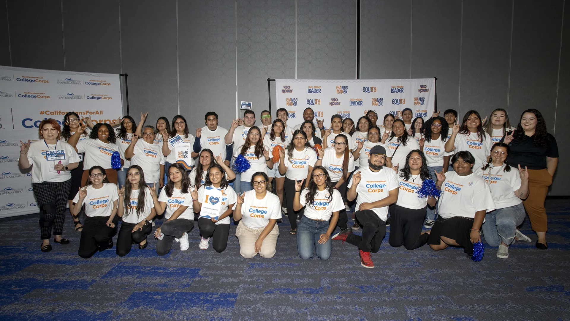 Students at Cal State San Bernardino participated in a live and virtual ceremony where Gov. Gavin Newsom spoke, along with other state and university officials, and where they took the service oath to the first #CaliforniansForAll College Corps Fellows.