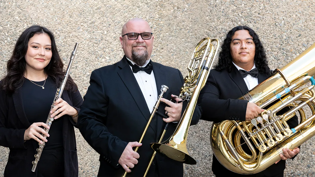 CSUSB students Maya Orendain, Aaron Wharton and Jorge Trevino