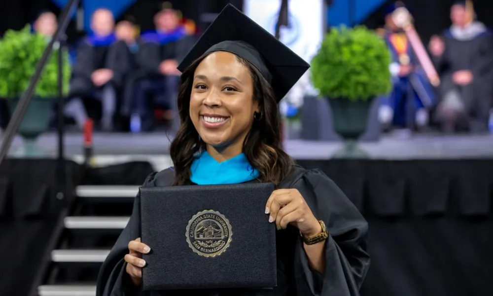 CSUSB graduate at commencement