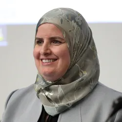 Ahlam Muhtaseb, professor of media studies at the College of Arts and Letters