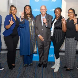 The Black Faculty Promotion and Awards Celebration brought together CSUSB students, faculty, staff and community members to celebrate the honorees’ accomplishments and the vital role Black educators and professionals play in advancing excellence, representation and student success. 