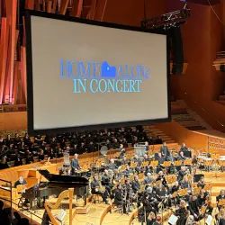 The CSUSB Chamber Singers performed alongside the Los Angeles Philharmonic and Hollywood Bowl Orchestra in a special production of the classic holiday film, “Home Alone,” at Walt Disney Concert Hall Dec. 21-22.