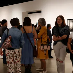 Attendees of the 52nd Annual Student Art Exhibition in spring 2024