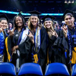 Members of the Class of 2025 at Toyota Arena for the Spring Commencement.