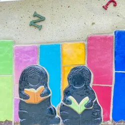 The “Eternal Learning” sculpture at the CSUSB James R. Watson and Judy Rodriguez Watson College of Education.