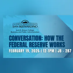 The in-person conversation will take place on Feb. 19 at noon in Jack H. Brown Hall, room 287.