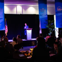 Tomás Gómez-Arias, dean of the Jack H. Brown College of Business and Public Administration, provided closing remarks for the 53rd Annual Student Awards ceremony. 