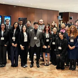 The CSUSB Model United Nations team represented Uruguay at the 2026 National Model United Nations Conference in New York City.