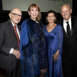 From left, W. Benson Harer, Adina Lee Savin, Evie Morales and President Tomás D. Morales.