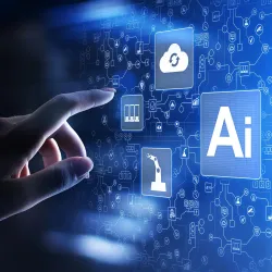 Graphic illustrating AI