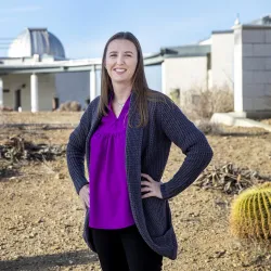 Physics professor Carol Hood.