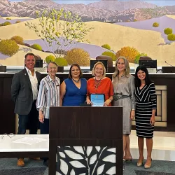 City of Palm Desert Council Members present proclamation to Diane Vines on Aug. 24, 2023.