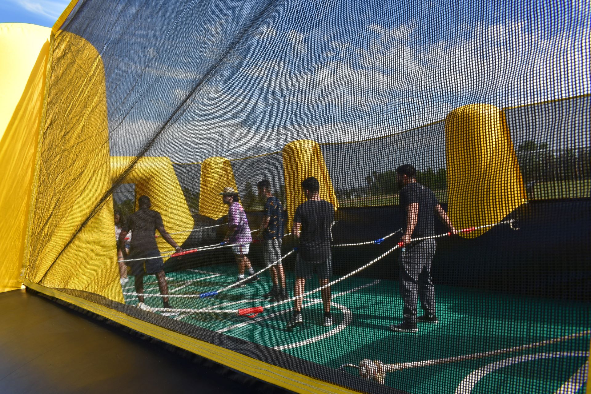 FSL playing in the Inflatable Soccer Game