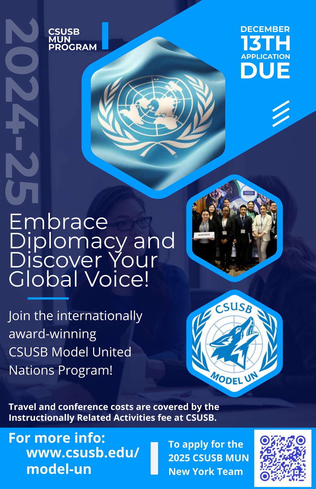 CSUSB MUN NY Team Recruitment Poster