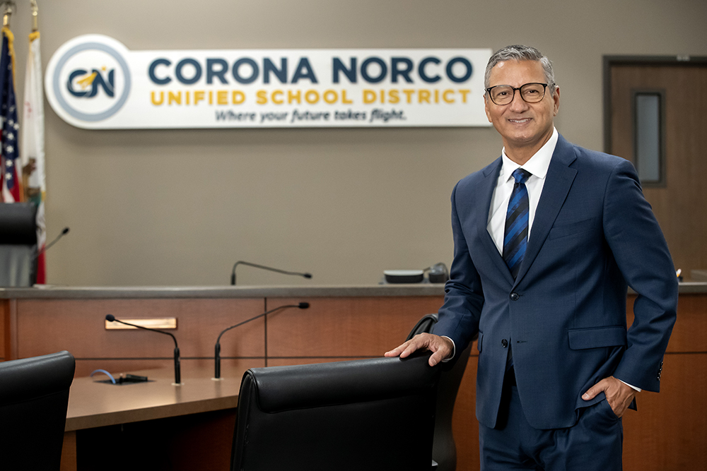 Since 2020, Buenrostro has served as the superintendent of the Corona-Norco Unified School District (CNUSD) since 2020 and has held numerous leadership positions within CNUSD during the past 25 years.