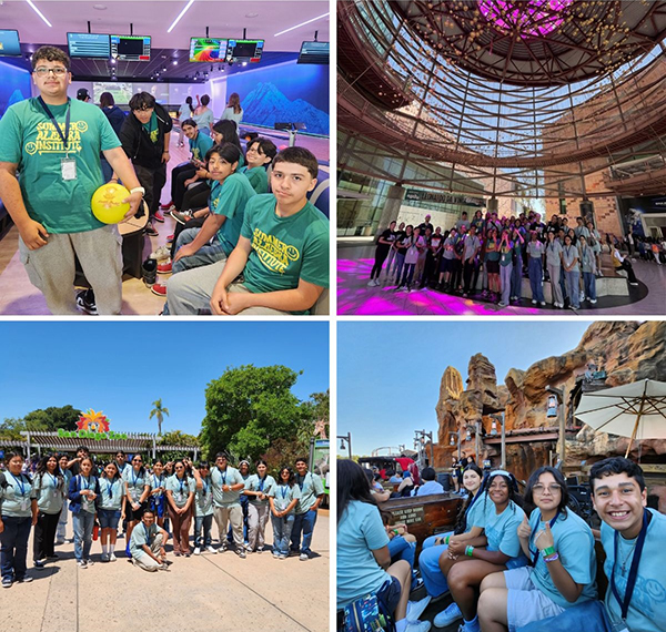 Students on field trips during the Summer Algebra Institute. 