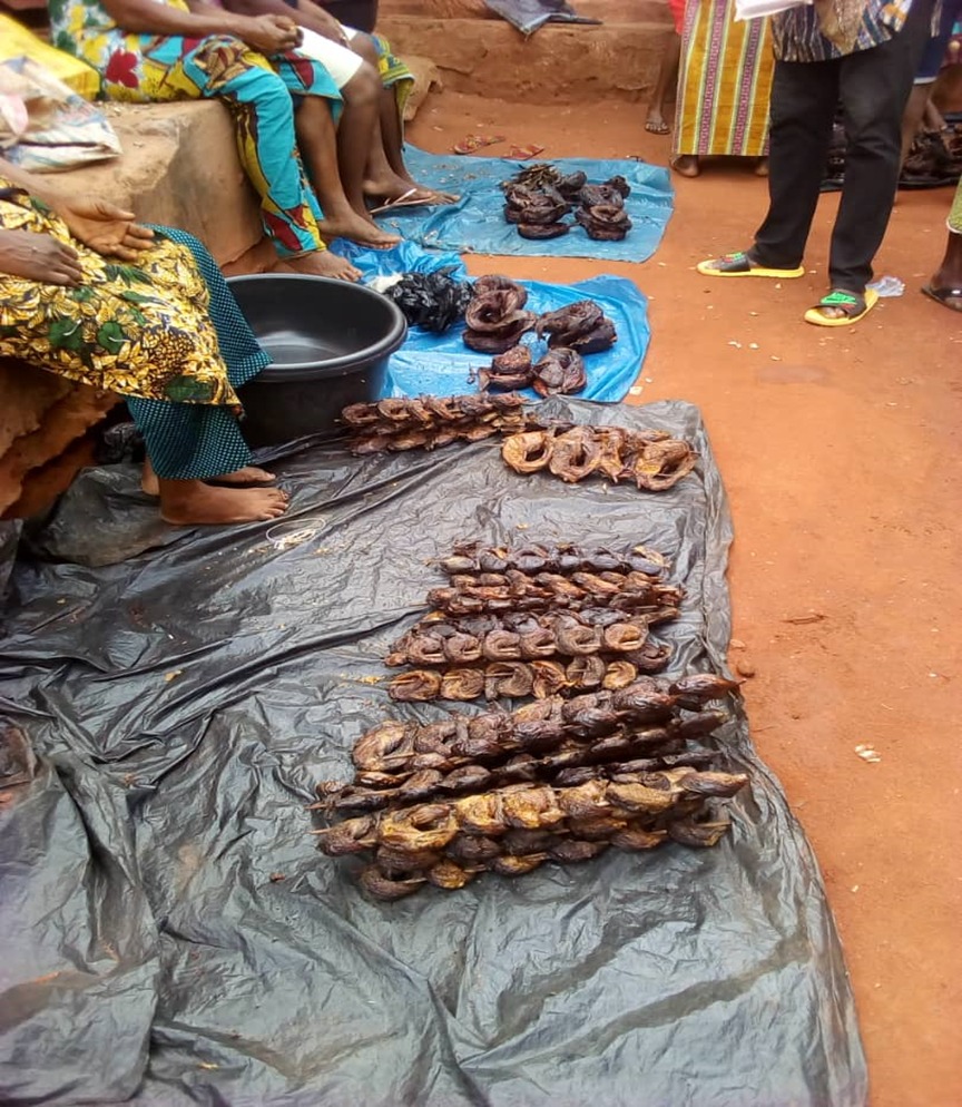 Fish is a vital part of the diet and a primary source of animal protein in Nigeria, supplying more than half of the country’s protein intake. The majority of the fish sold in markets is smoked, as showcased at this Nigerian fish market.