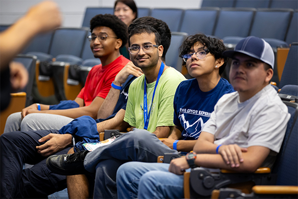 Students, excited to begin the new academic year, were attentive and engaged during the programs and presentations at The Coyote Experience.