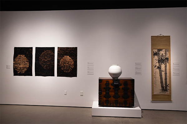 The “Korean Craft: Yesterday and Today” exhibit includes a collection of traditional and contemporary Korean crafts.