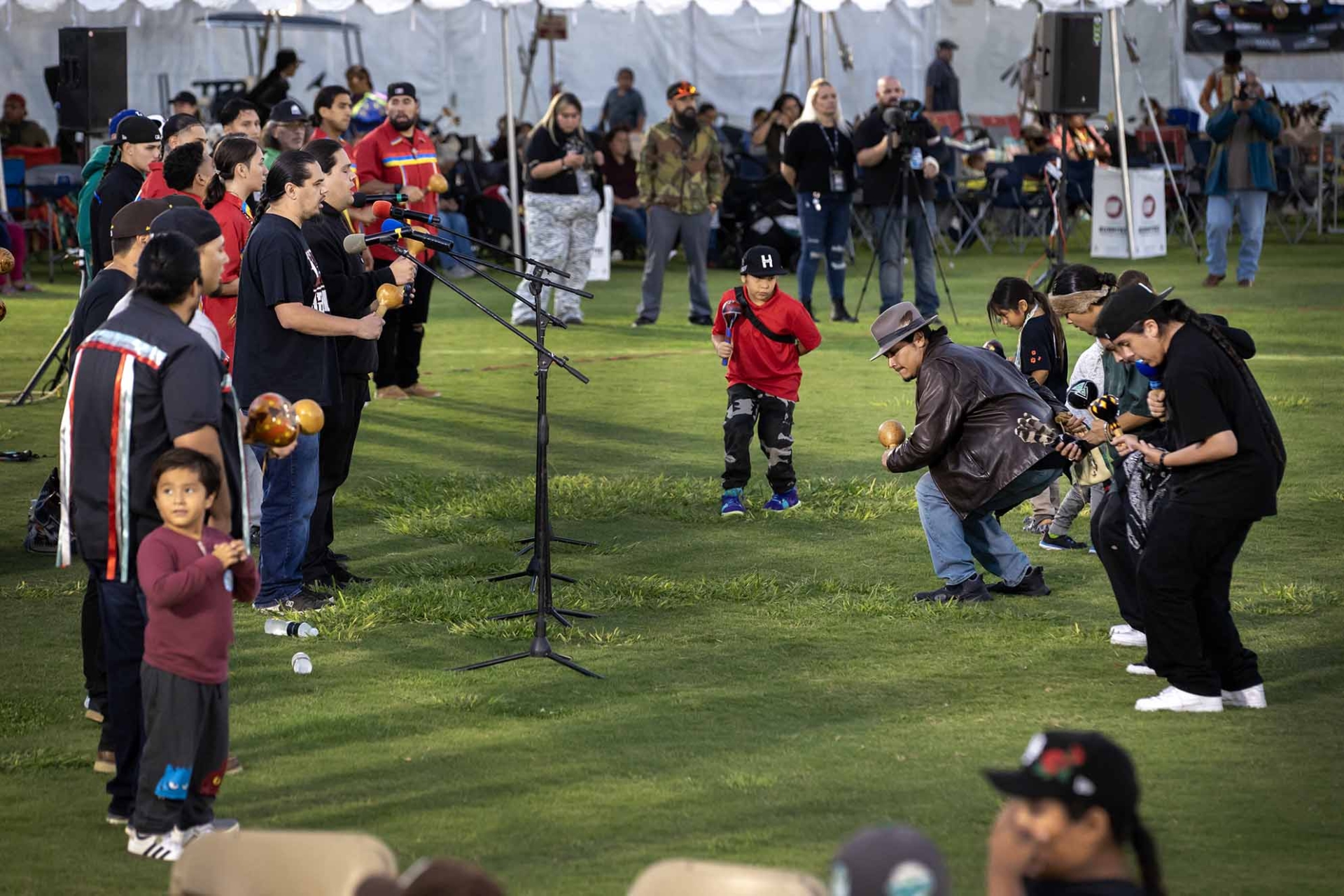 Bird singers at the 2024 San Manuel Pow Wow.