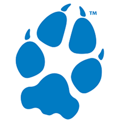 Blue paw print