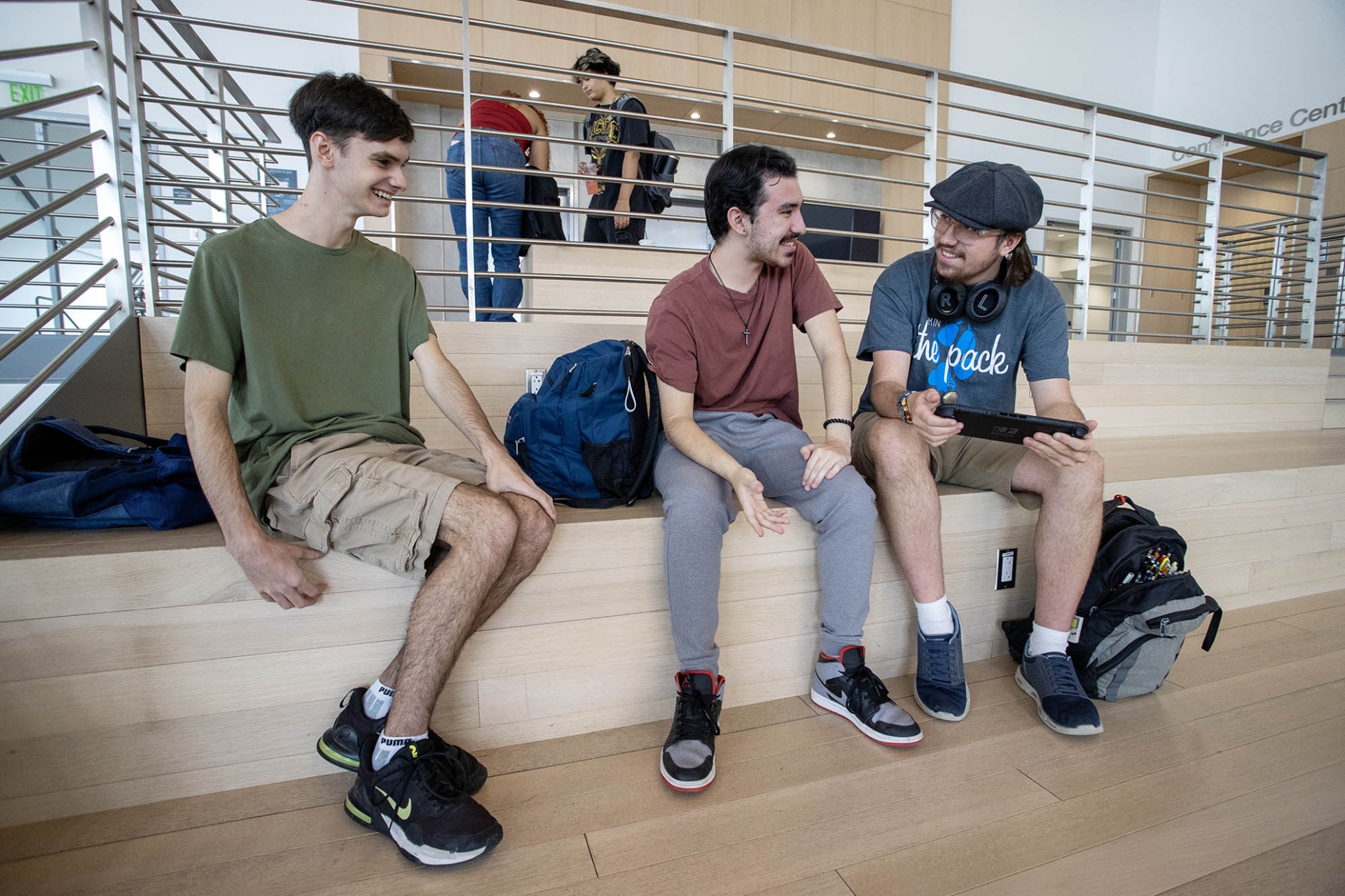 Students take a break in the Santos Manuel Student Union North.