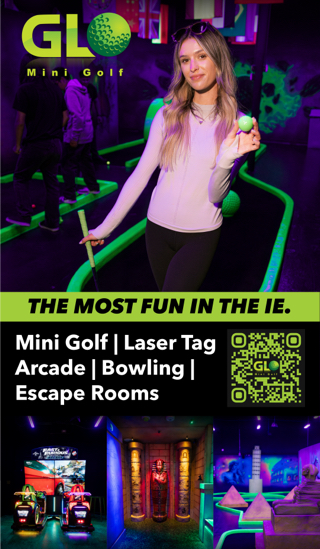 Glo Mini Golf The Most fun in the IE. Mini Golf | Laser Tag | Arcade | Bowling | Escape Rooms