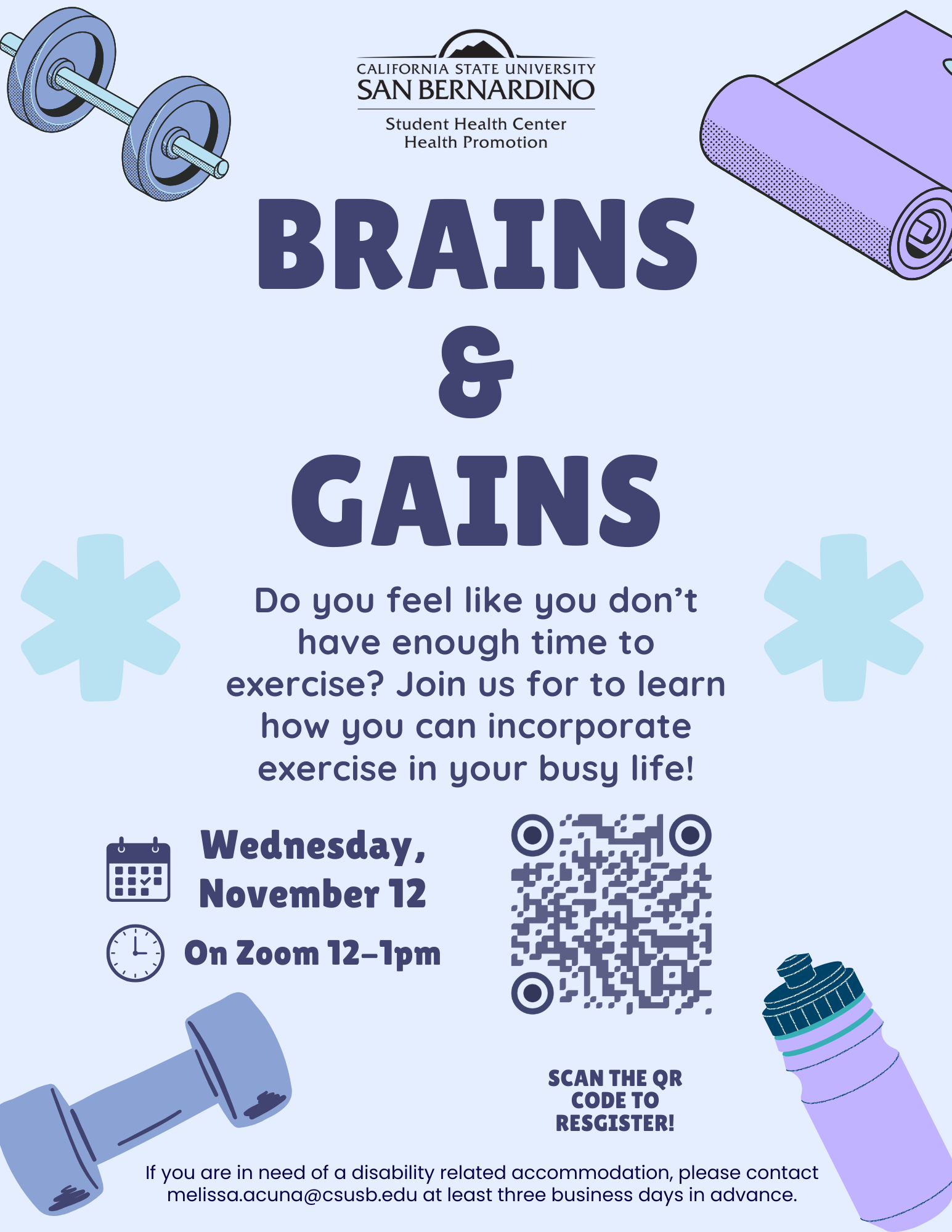 Brains and gains flyer