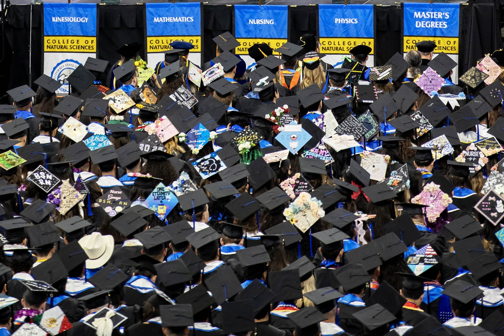Mortar boards of the College of Natural Sciences commencement ceremony on May 17.