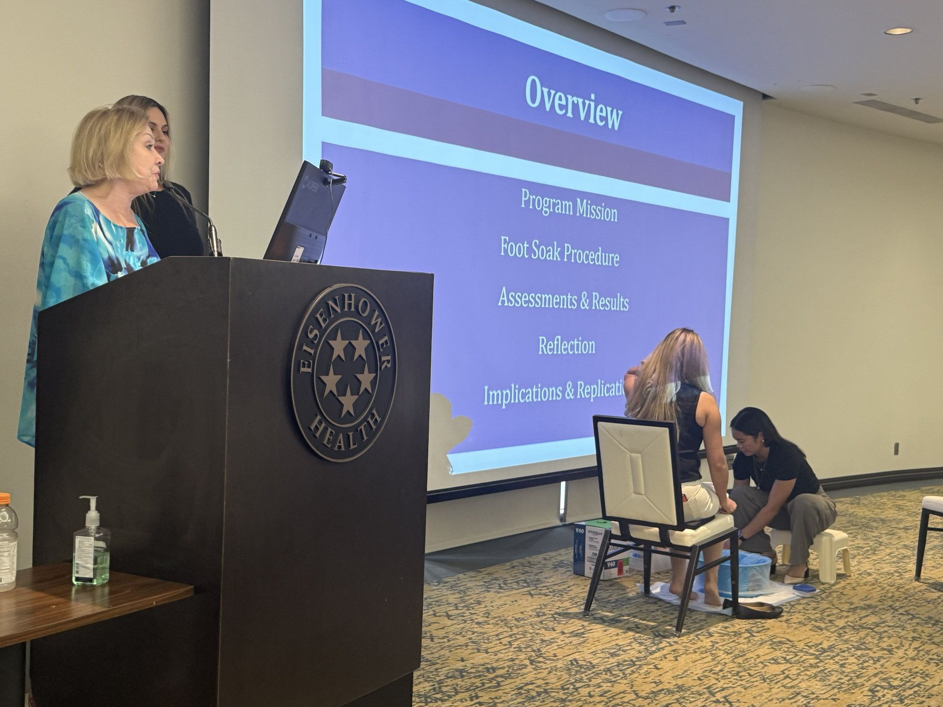 CSUSB Palm Desert Campus nursing students and faculty at the 2nd Nursing Research and Evidence-Based Practice Symposium at Eisenhower Health.