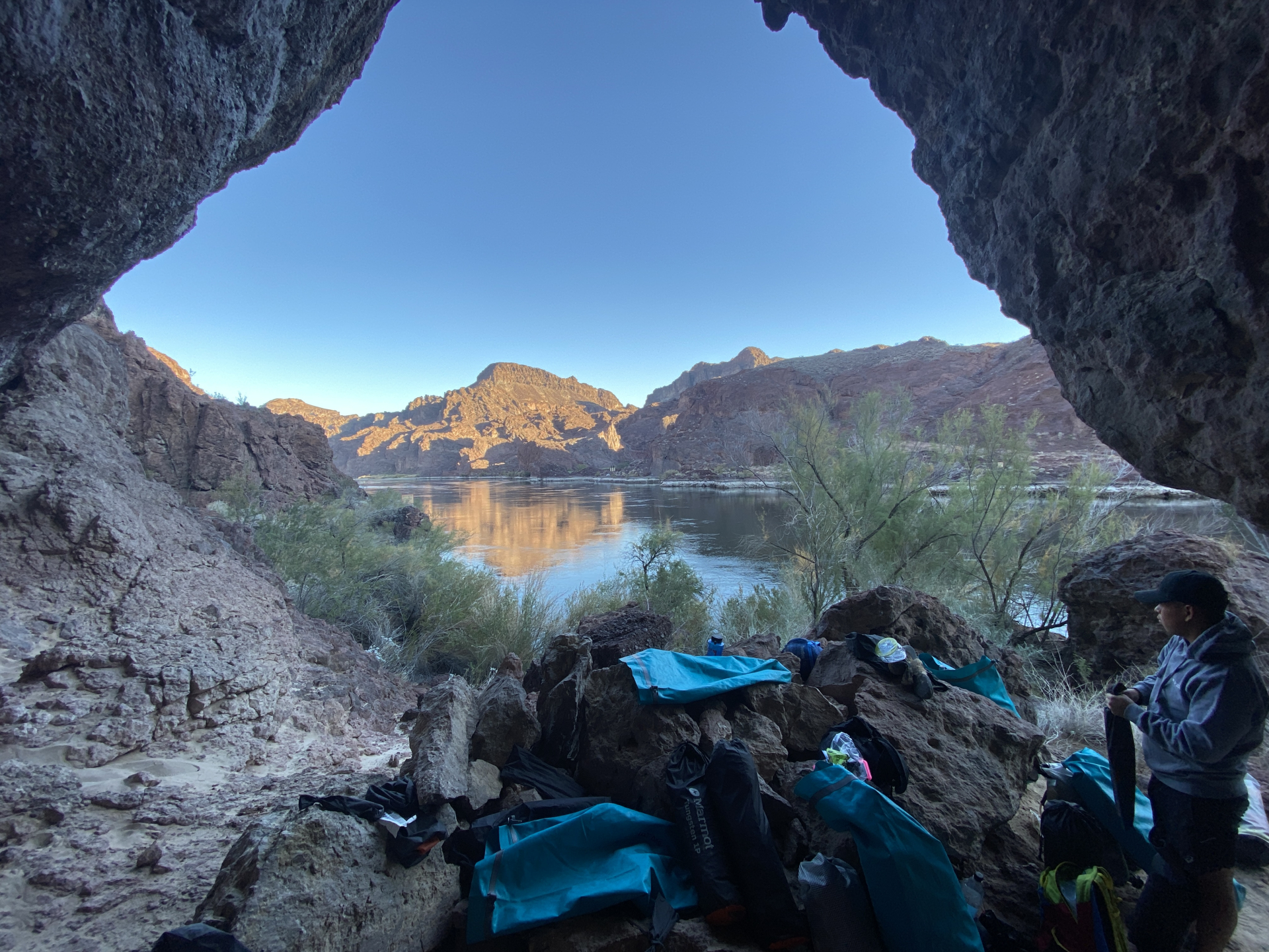 side of the river with geat