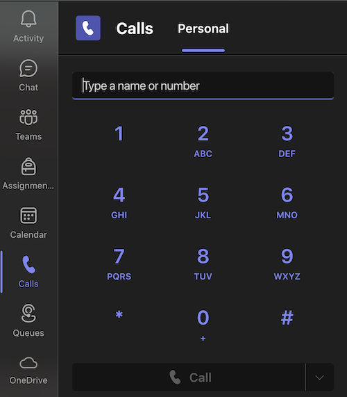 Calls Tab
