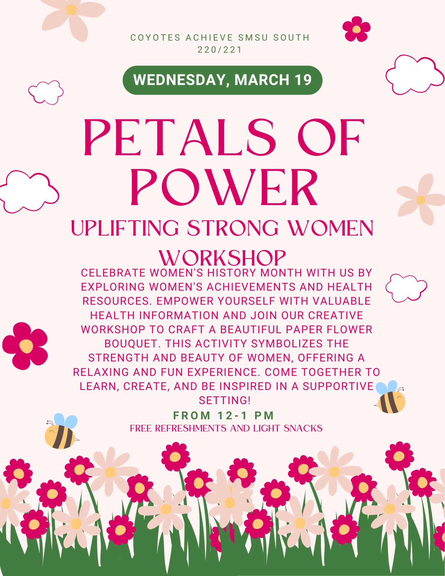 Event flyer Petals of Power