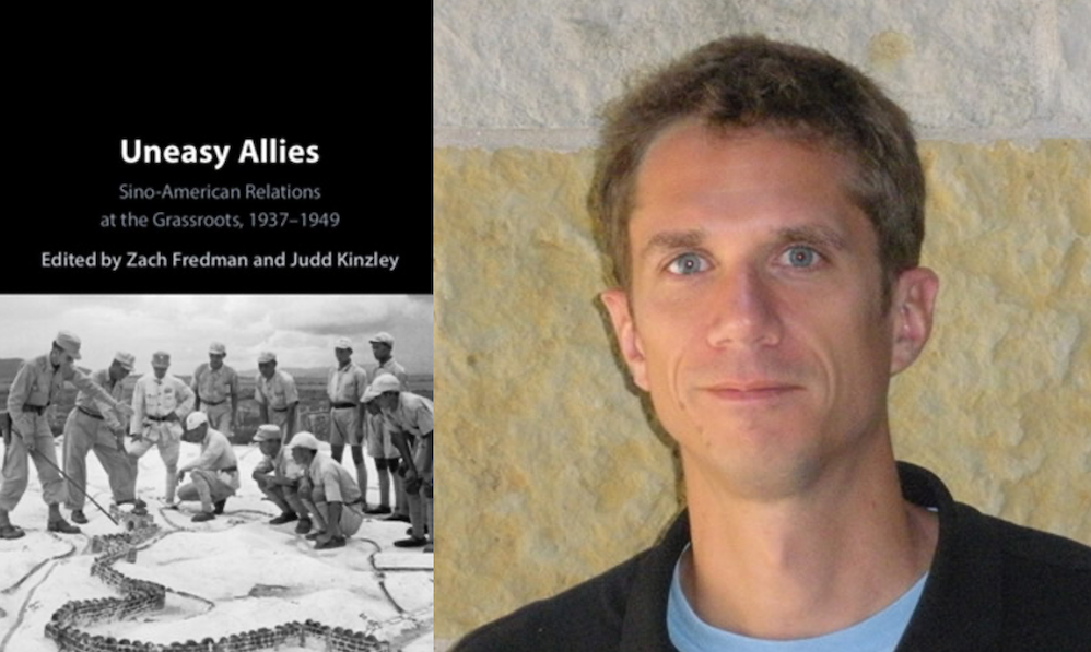 Book Cover, "Uneasy Allies," and Judd Kinzley headshot